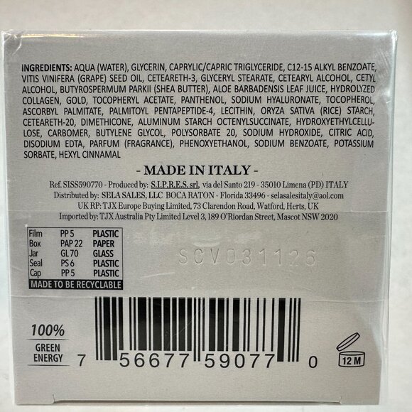 Delfanti Milano Collagen 24K‎ Anti Aging Day Cream With Pure Hyaluronic Acid 1.7 - Picture 7 of 8